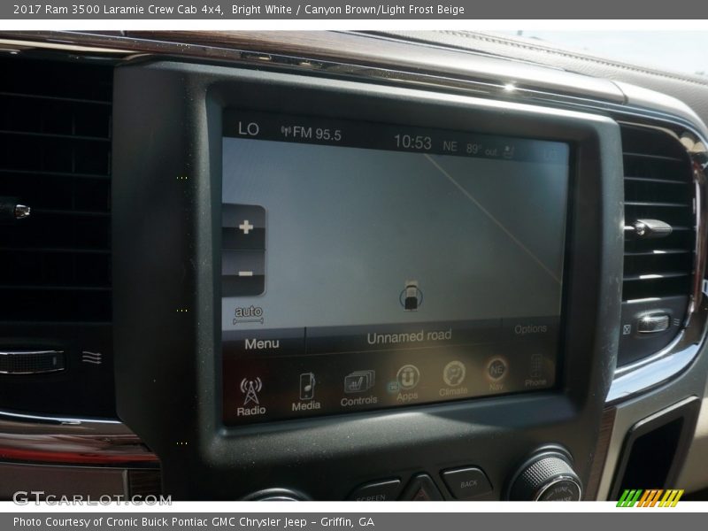 Bright White / Canyon Brown/Light Frost Beige 2017 Ram 3500 Laramie Crew Cab 4x4
