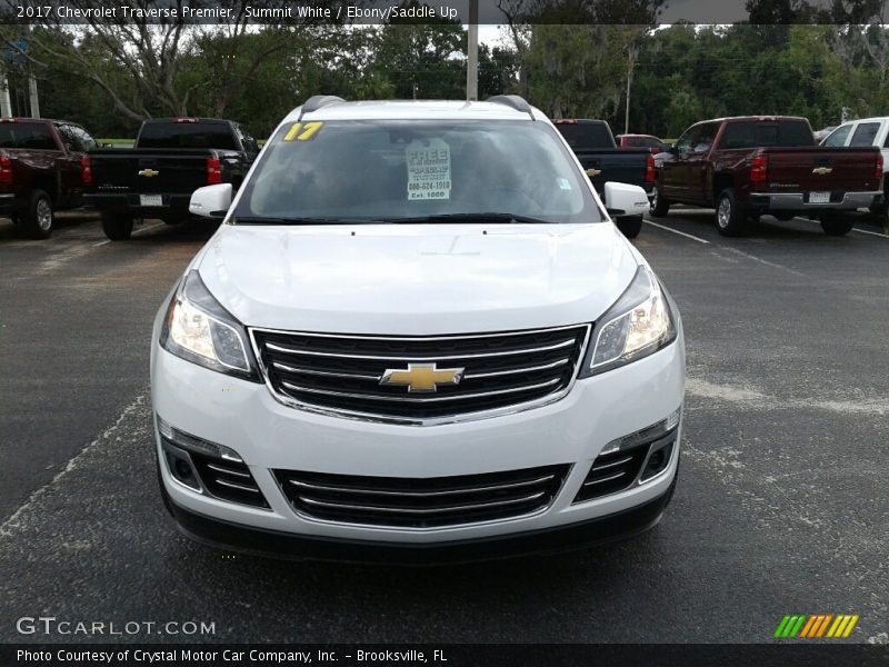 Summit White / Ebony/Saddle Up 2017 Chevrolet Traverse Premier