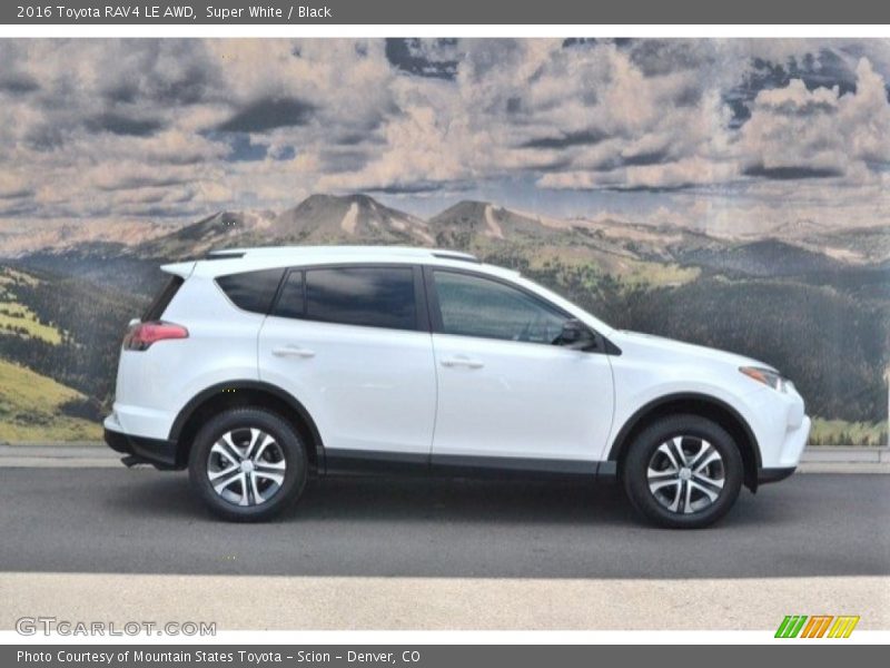Super White / Black 2016 Toyota RAV4 LE AWD