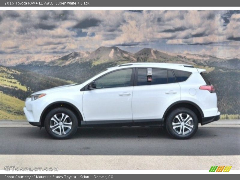 Super White / Black 2016 Toyota RAV4 LE AWD