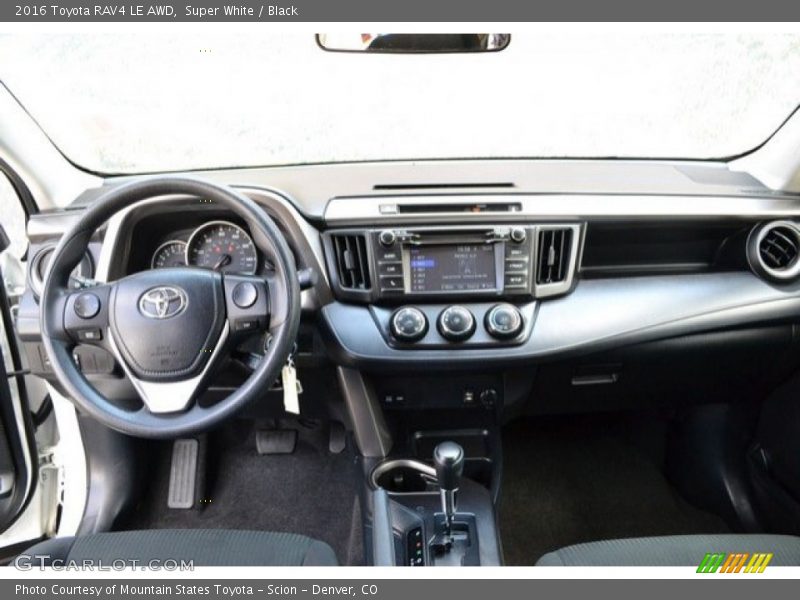 Super White / Black 2016 Toyota RAV4 LE AWD