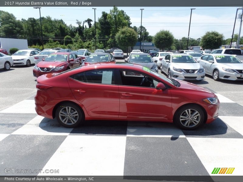 Red / Beige 2017 Hyundai Elantra Value Edition