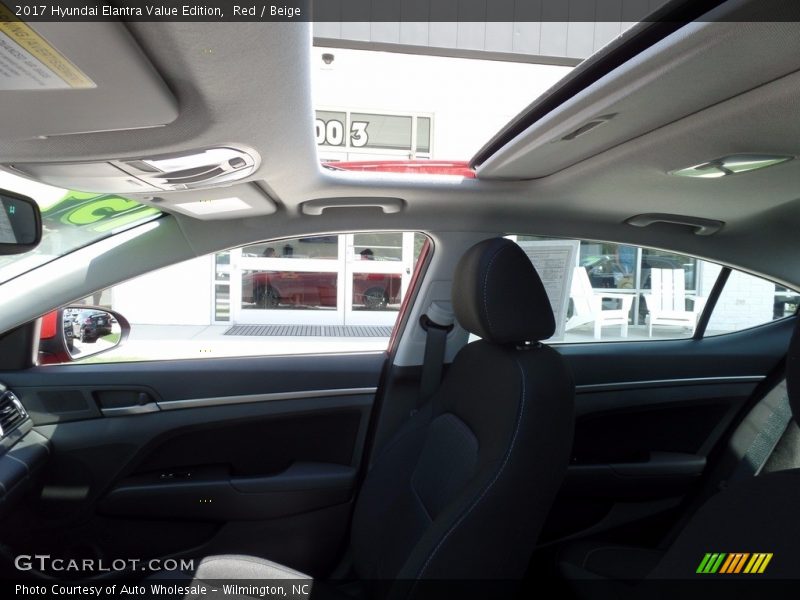 Red / Beige 2017 Hyundai Elantra Value Edition