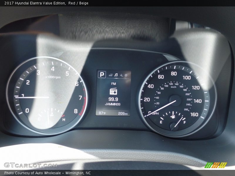 Red / Beige 2017 Hyundai Elantra Value Edition