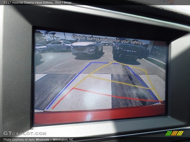 Red / Beige 2017 Hyundai Elantra Value Edition