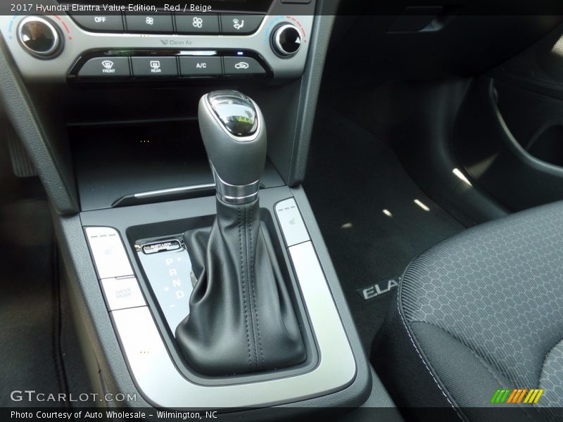 Red / Beige 2017 Hyundai Elantra Value Edition