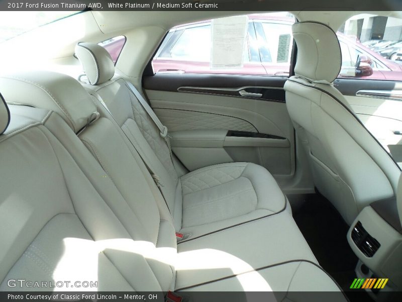 White Platinum / Medium Soft Ceramic 2017 Ford Fusion Titanium AWD
