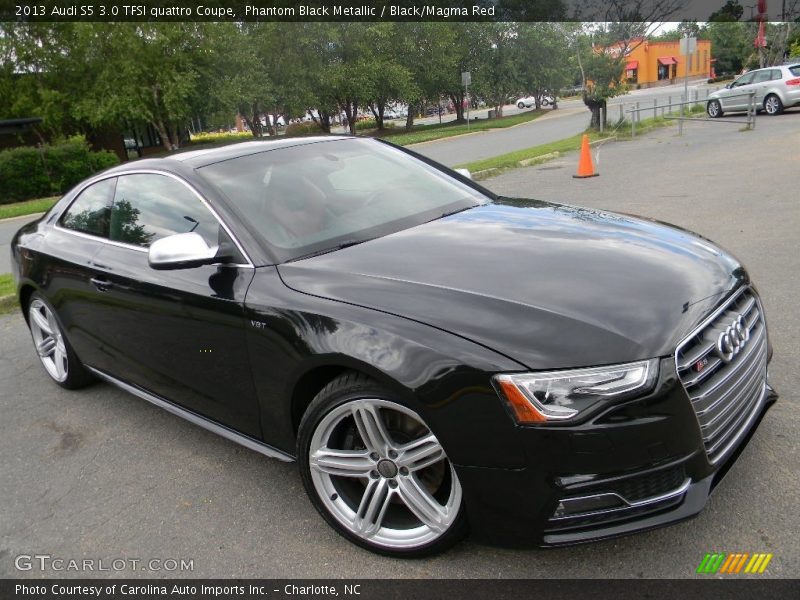 Phantom Black Metallic / Black/Magma Red 2013 Audi S5 3.0 TFSI quattro Coupe