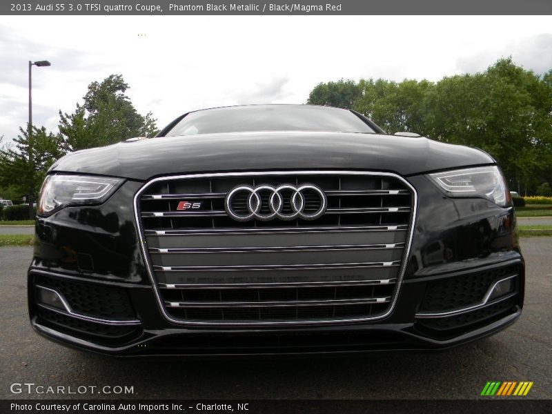 Phantom Black Metallic / Black/Magma Red 2013 Audi S5 3.0 TFSI quattro Coupe