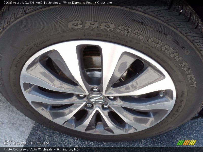 White Diamond Pearl / Graystone 2016 Acura MDX SH-AWD Technology