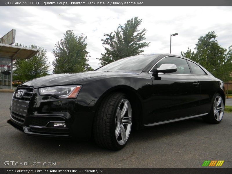 Phantom Black Metallic / Black/Magma Red 2013 Audi S5 3.0 TFSI quattro Coupe