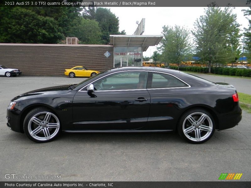 Phantom Black Metallic / Black/Magma Red 2013 Audi S5 3.0 TFSI quattro Coupe