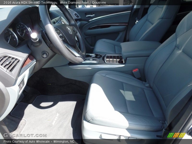 White Diamond Pearl / Graystone 2016 Acura MDX SH-AWD Technology