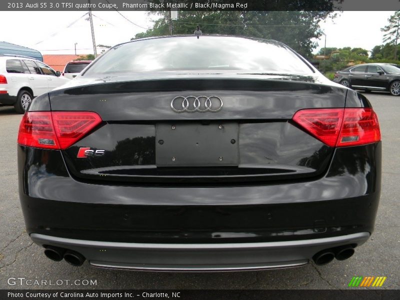 Phantom Black Metallic / Black/Magma Red 2013 Audi S5 3.0 TFSI quattro Coupe