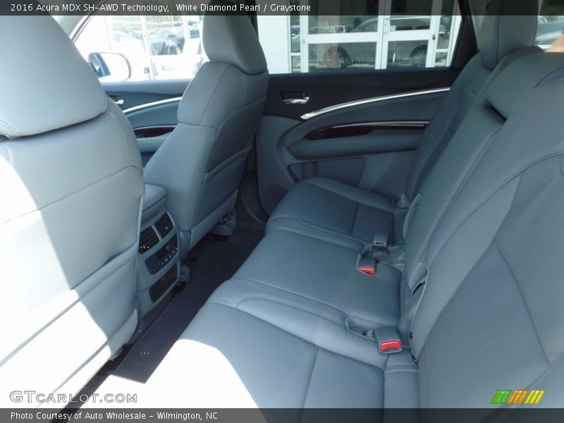 White Diamond Pearl / Graystone 2016 Acura MDX SH-AWD Technology