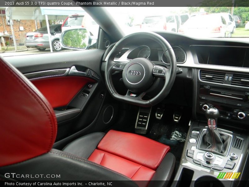 Phantom Black Metallic / Black/Magma Red 2013 Audi S5 3.0 TFSI quattro Coupe