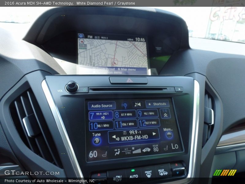 White Diamond Pearl / Graystone 2016 Acura MDX SH-AWD Technology