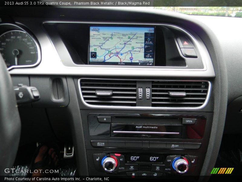 Phantom Black Metallic / Black/Magma Red 2013 Audi S5 3.0 TFSI quattro Coupe