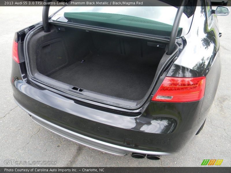 Phantom Black Metallic / Black/Magma Red 2013 Audi S5 3.0 TFSI quattro Coupe