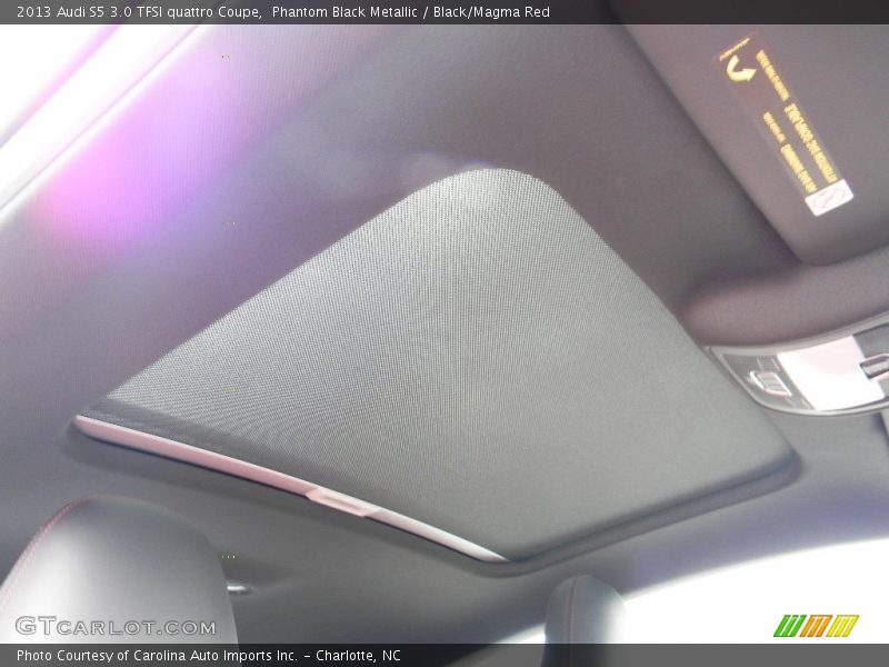 Phantom Black Metallic / Black/Magma Red 2013 Audi S5 3.0 TFSI quattro Coupe