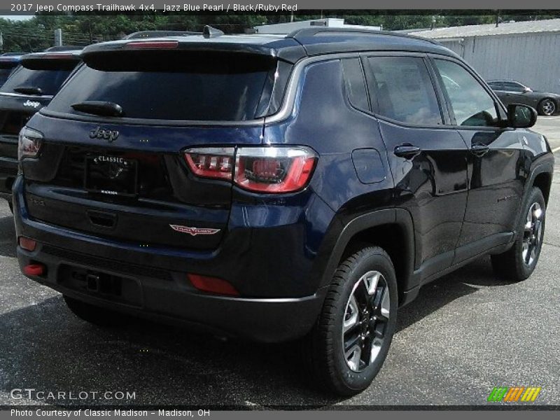 Jazz Blue Pearl / Black/Ruby Red 2017 Jeep Compass Trailhawk 4x4