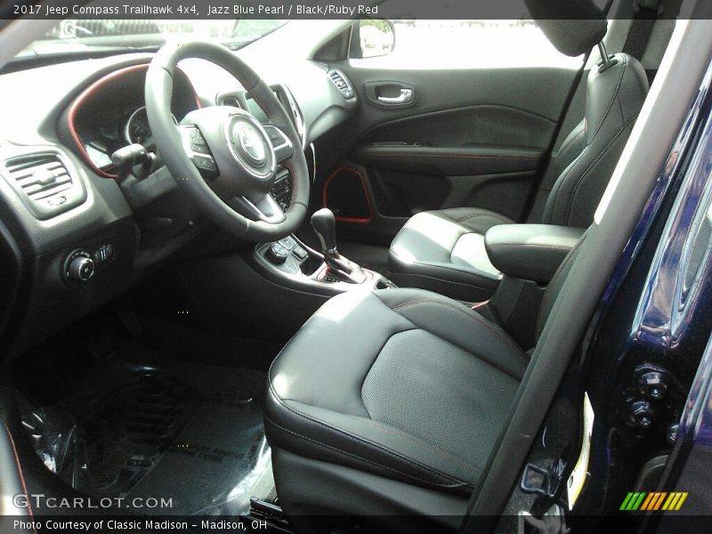 Jazz Blue Pearl / Black/Ruby Red 2017 Jeep Compass Trailhawk 4x4
