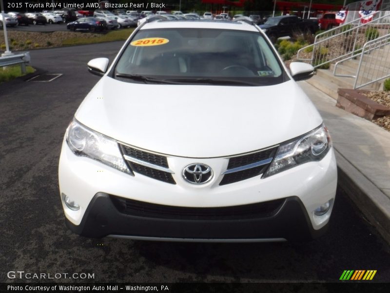 Blizzard Pearl / Black 2015 Toyota RAV4 Limited AWD