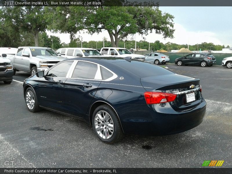 Blue Velvet Metallic / Jet Black 2017 Chevrolet Impala LS