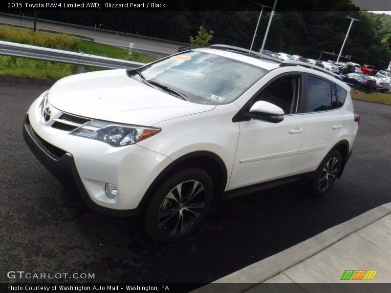 Blizzard Pearl / Black 2015 Toyota RAV4 Limited AWD