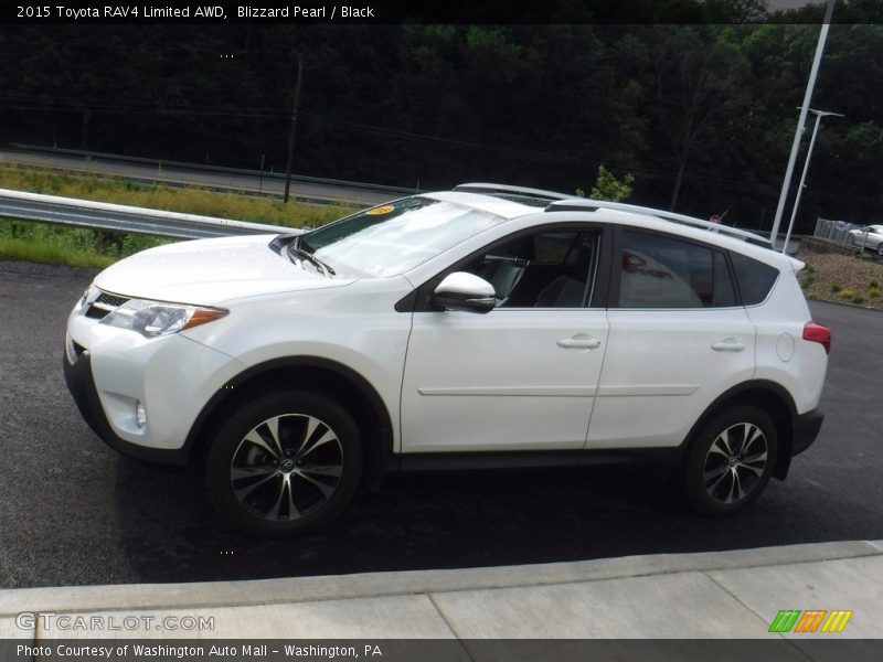 Blizzard Pearl / Black 2015 Toyota RAV4 Limited AWD