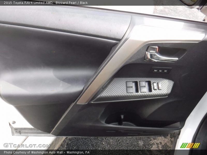 Blizzard Pearl / Black 2015 Toyota RAV4 Limited AWD