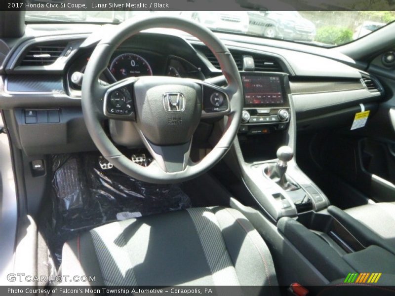 Lunar Silver Metallic / Black 2017 Honda Civic Si Coupe