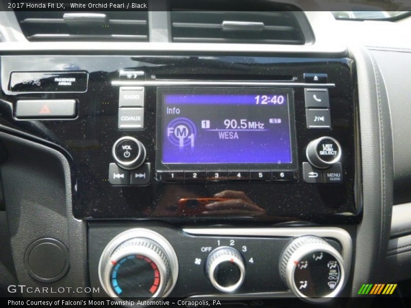 White Orchid Pearl / Black 2017 Honda Fit LX