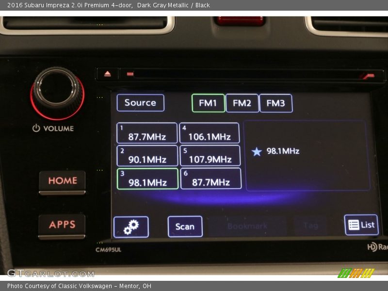 Dark Gray Metallic / Black 2016 Subaru Impreza 2.0i Premium 4-door