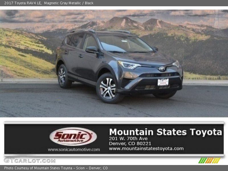 Magnetic Gray Metallic / Black 2017 Toyota RAV4 LE