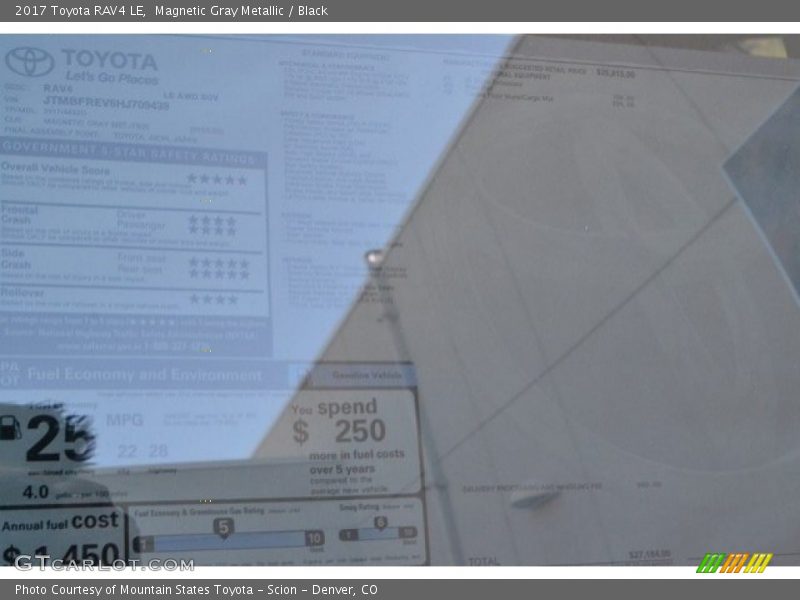 Magnetic Gray Metallic / Black 2017 Toyota RAV4 LE