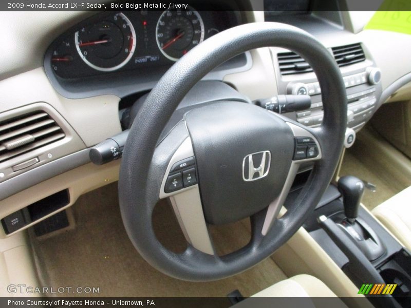 Bold Beige Metallic / Ivory 2009 Honda Accord LX-P Sedan