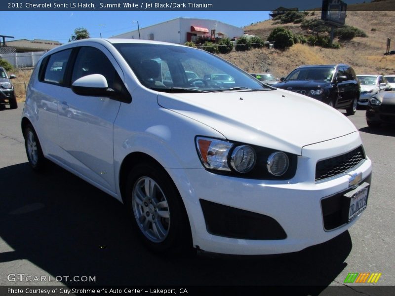 Summit White / Jet Black/Dark Titanium 2012 Chevrolet Sonic LS Hatch