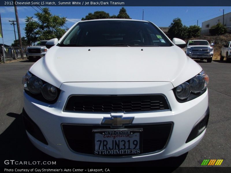 Summit White / Jet Black/Dark Titanium 2012 Chevrolet Sonic LS Hatch