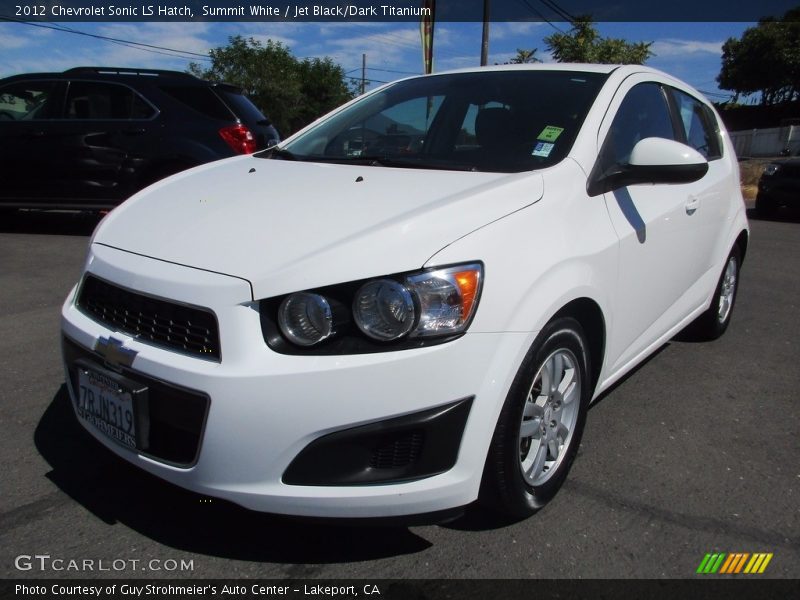Summit White / Jet Black/Dark Titanium 2012 Chevrolet Sonic LS Hatch