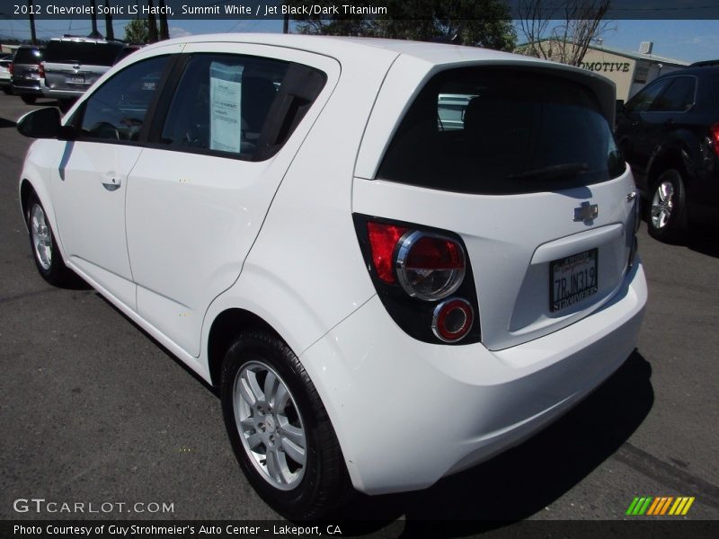 Summit White / Jet Black/Dark Titanium 2012 Chevrolet Sonic LS Hatch