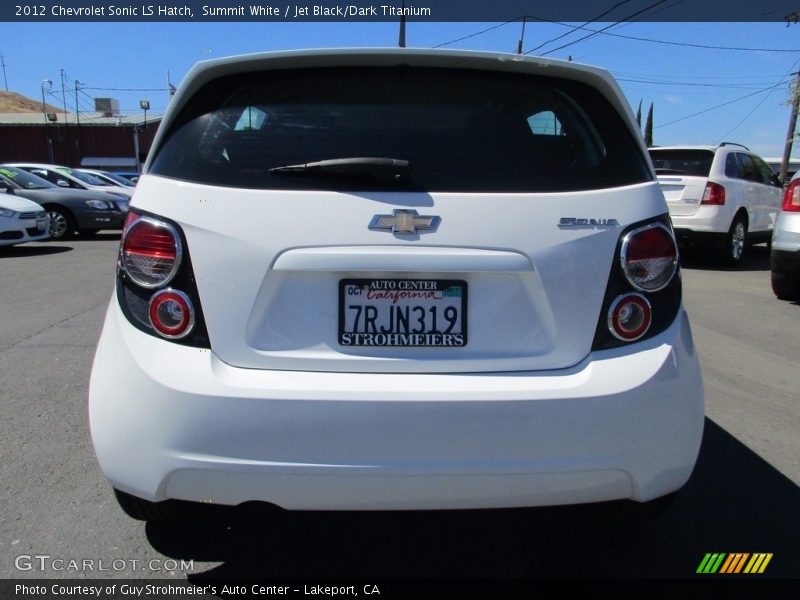 Summit White / Jet Black/Dark Titanium 2012 Chevrolet Sonic LS Hatch