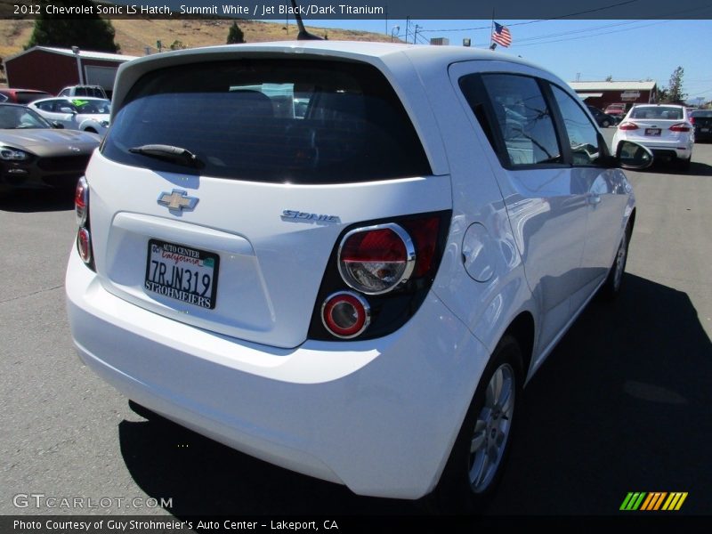 Summit White / Jet Black/Dark Titanium 2012 Chevrolet Sonic LS Hatch