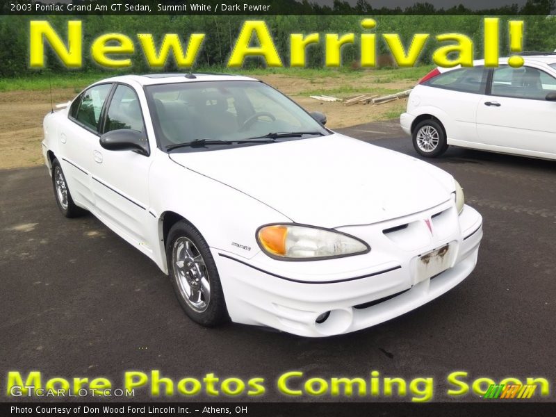 Summit White / Dark Pewter 2003 Pontiac Grand Am GT Sedan