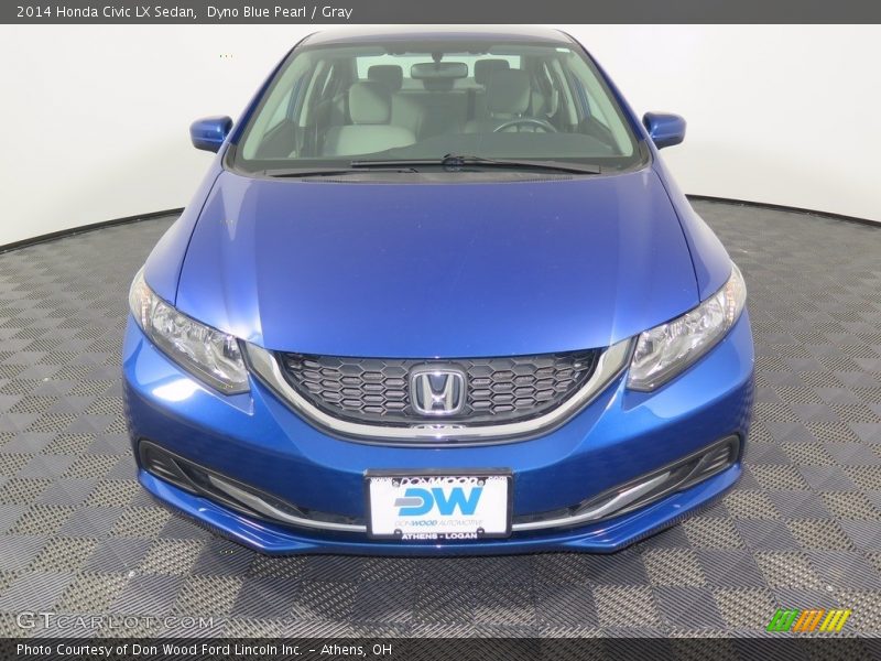 Dyno Blue Pearl / Gray 2014 Honda Civic LX Sedan