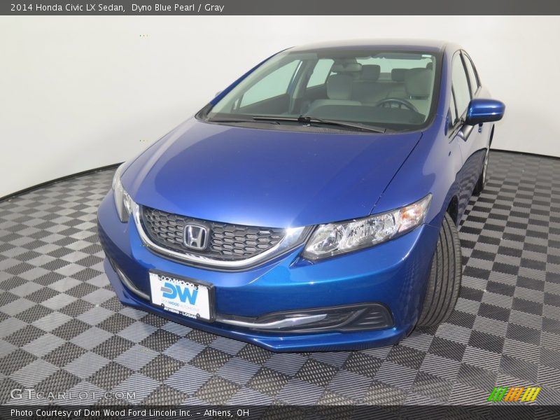 Dyno Blue Pearl / Gray 2014 Honda Civic LX Sedan