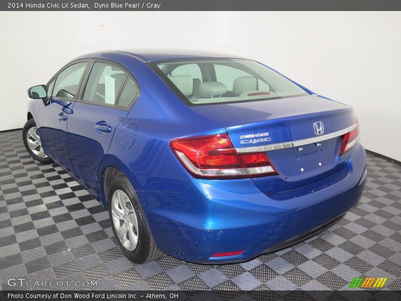 Dyno Blue Pearl / Gray 2014 Honda Civic LX Sedan
