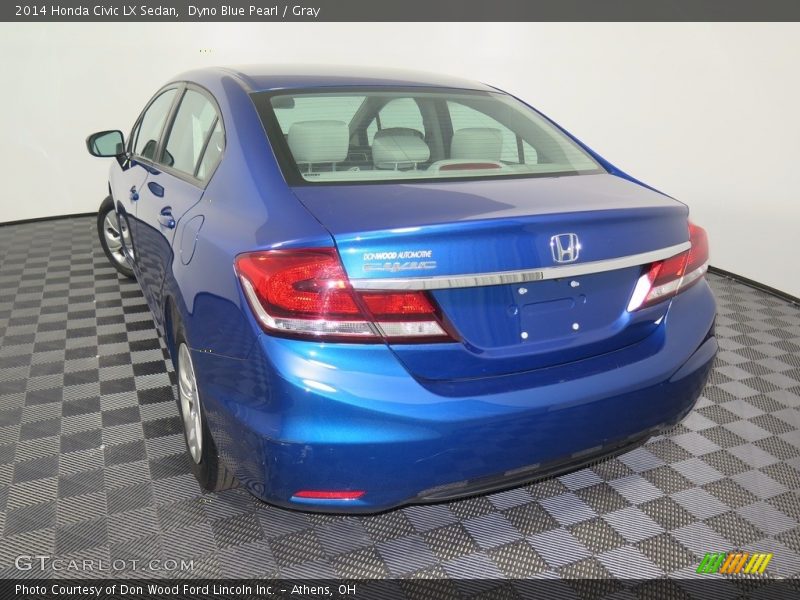 Dyno Blue Pearl / Gray 2014 Honda Civic LX Sedan