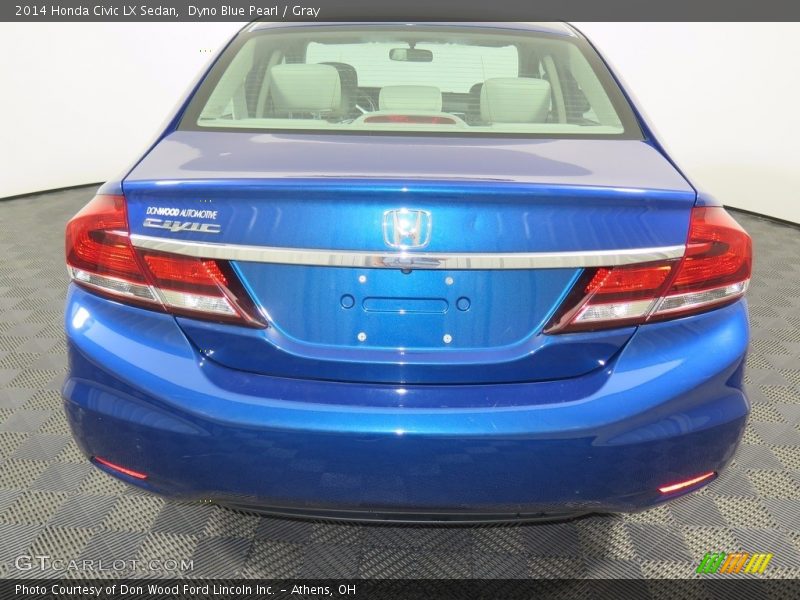 Dyno Blue Pearl / Gray 2014 Honda Civic LX Sedan