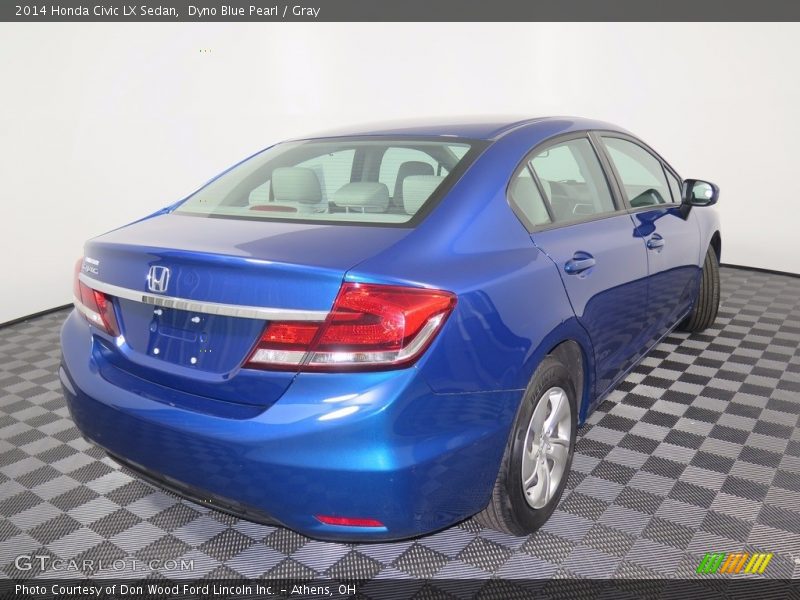 Dyno Blue Pearl / Gray 2014 Honda Civic LX Sedan
